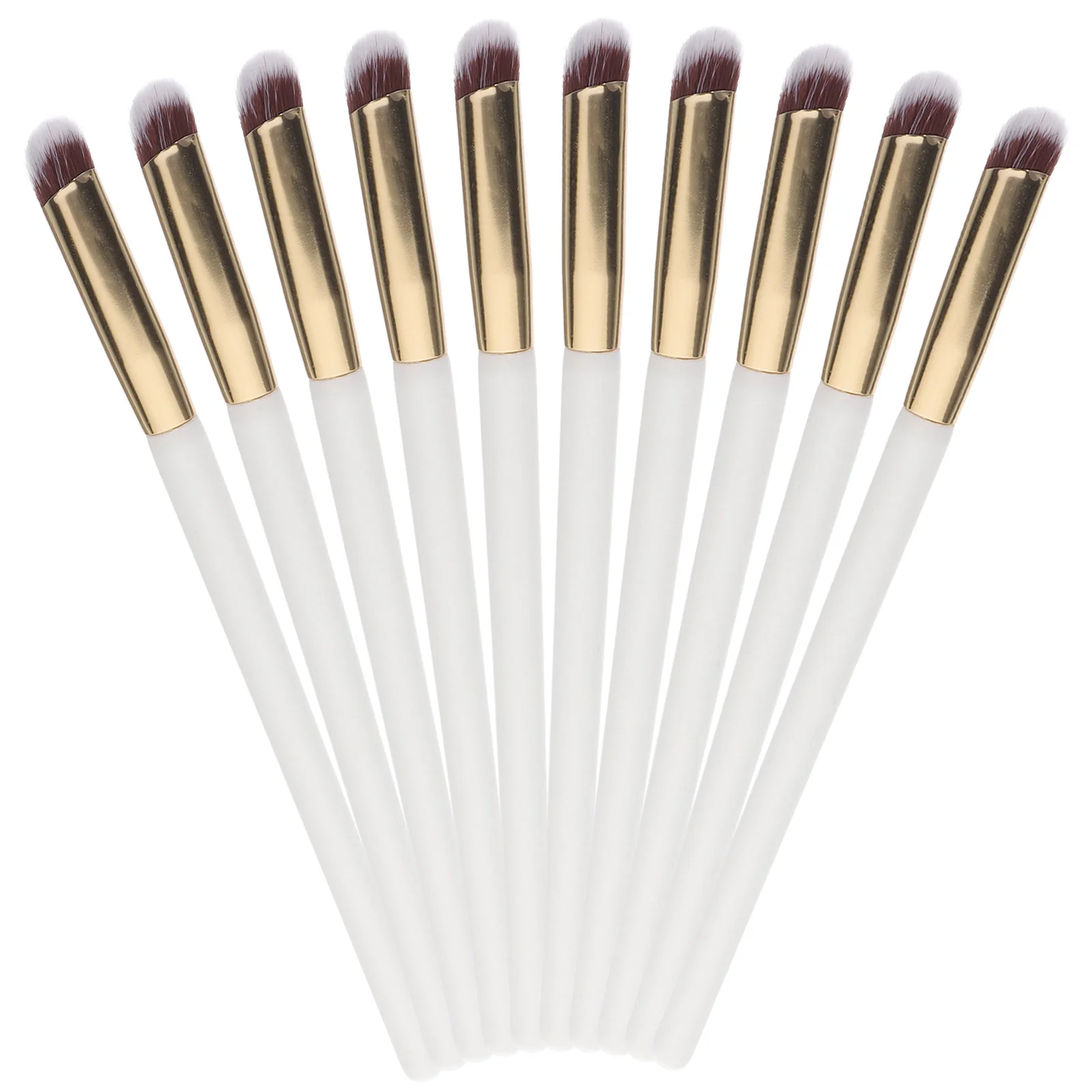 10개입 소형 각도 메이크업 브러쉬 듀얼 엔드 파운데이션 컨투어링 크림 블렌딩 휴대용 도구 부드러운 브리슬스 컴포트