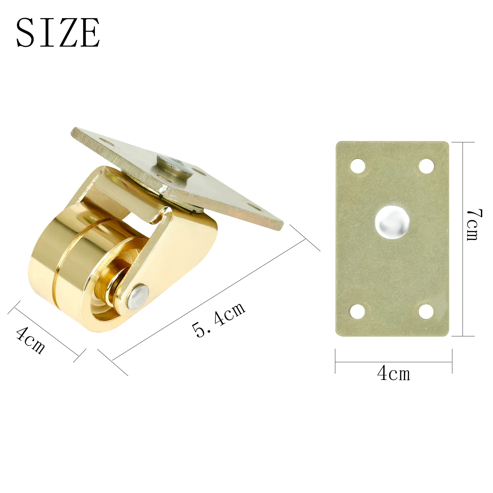 Astonvilla Golden Piano Casters Metal Caster Double Wheels Upright Piano Professional Accessories for Piano Flexible Movement