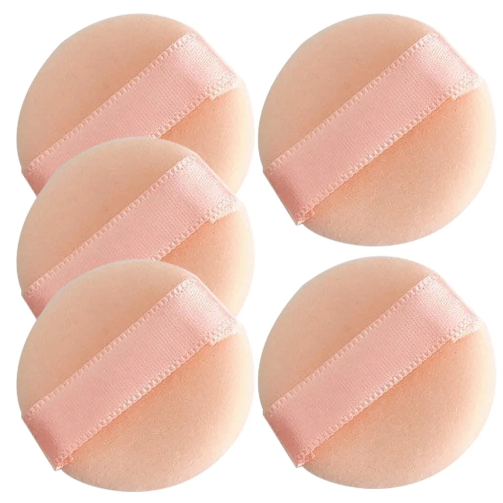 5 stücke Mini Puderquaste Beflockung Make-Up Schwämme Für Gesicht Foundation Blending Frauen Tragbare Make-Up-Tools