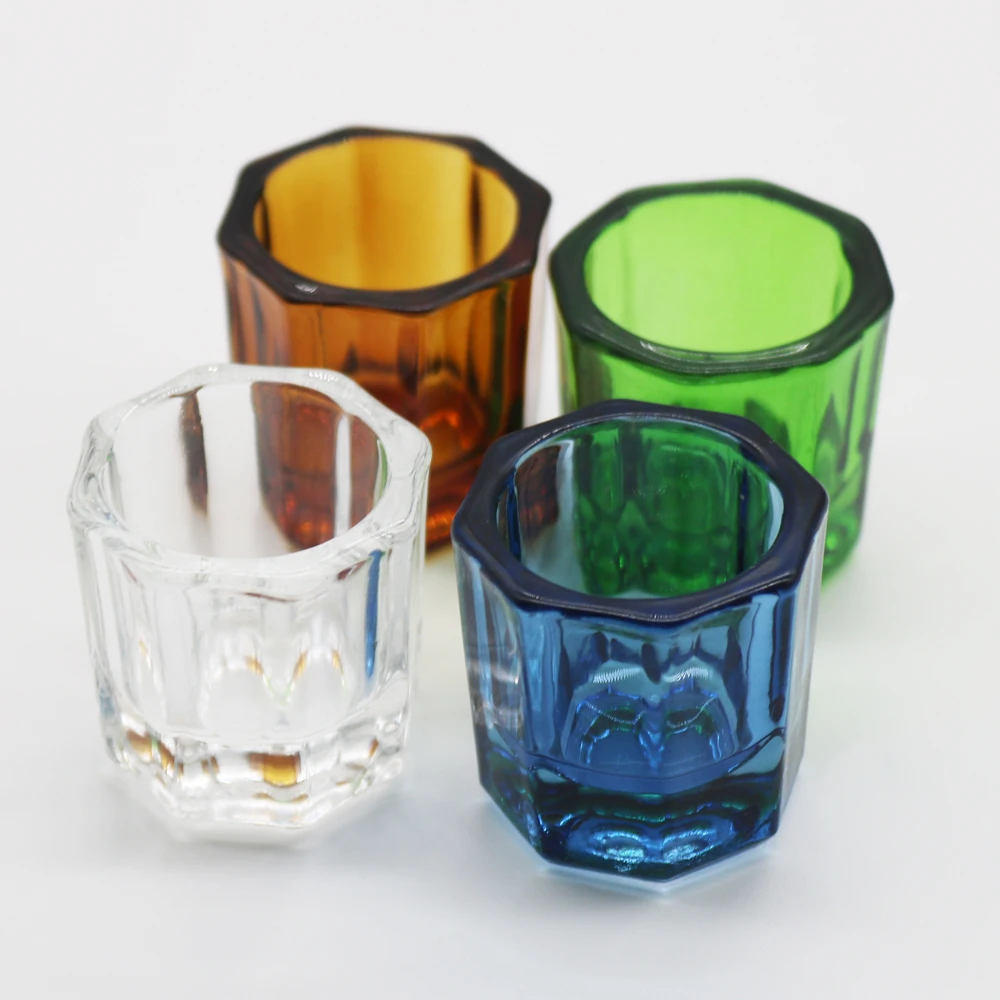 1Pc Dental Mixing Cup Glass Bowls Dish Octagonal Cups for Dentistry Lab Material