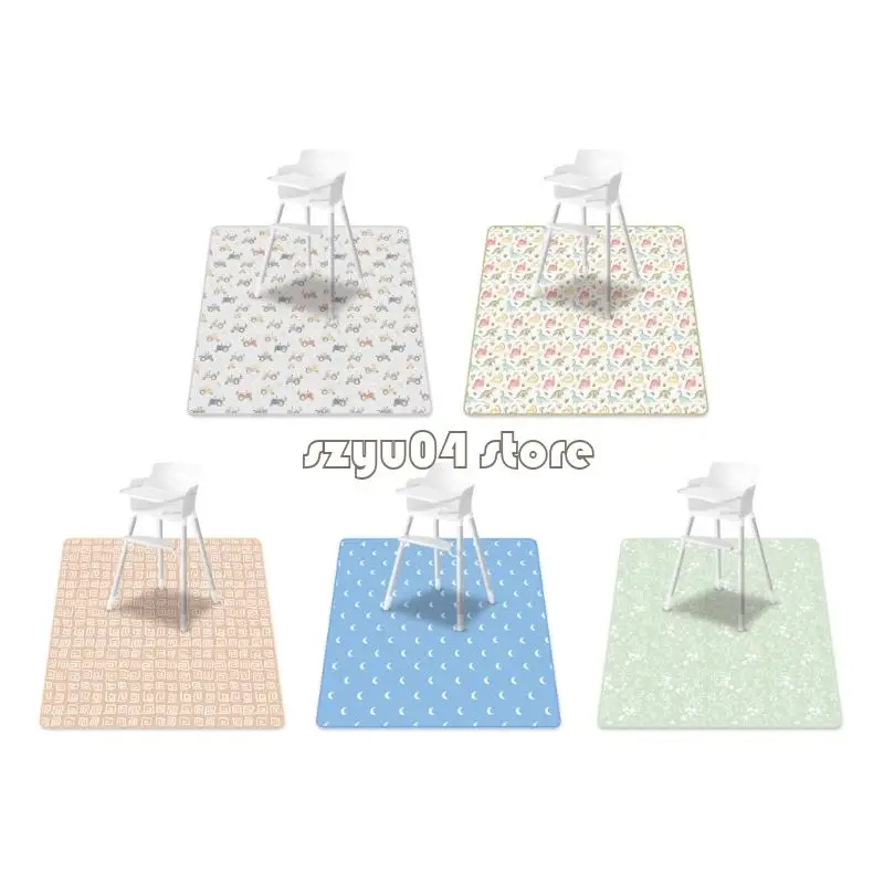 سجادة مقاومة للانسكاب قابلة للطي مقاس 4×7D لتغذية الأطفال، سهلة التنظيف وقابلة للغسل في الغسالة