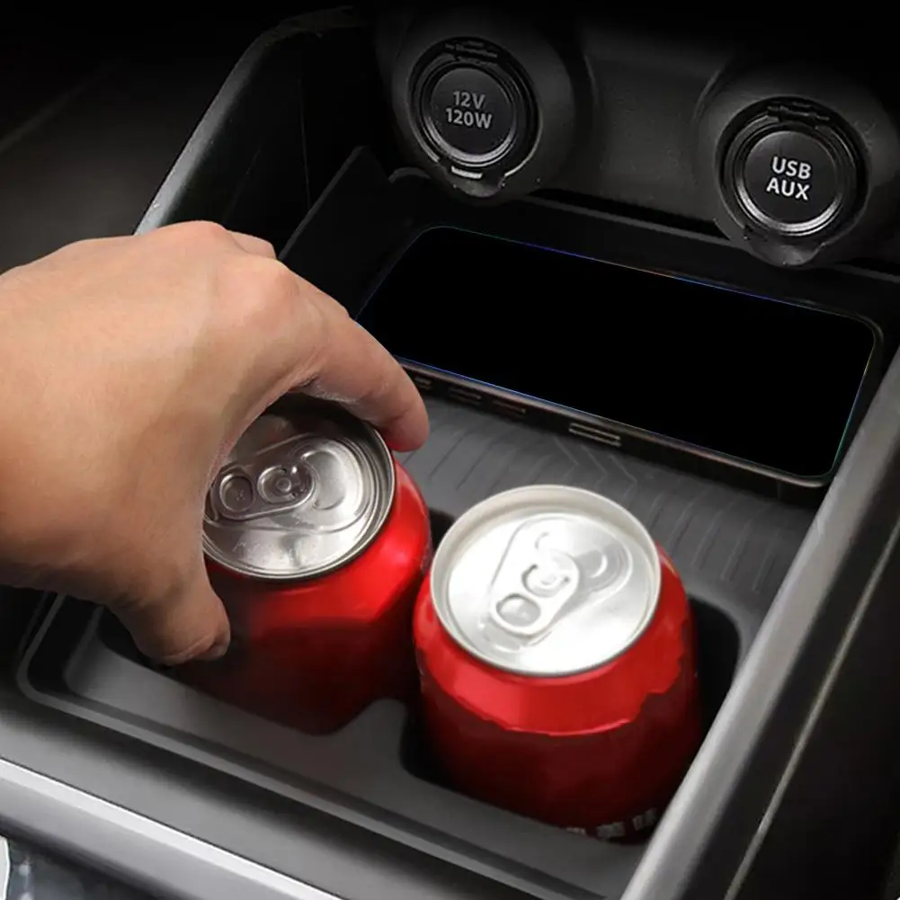 New For 16-24 Suzuki SWIFT Center Console Storage Box TPE Silicone Cup Holders Rear Cup Holder Tray Organizer Car Accessories