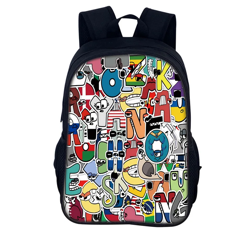 Game Alphabet Lore Backpack Boys Girls Kindergarten Bag Cartoon Latter Print Kids Backpacks Softback Schoolbag Toddler Back Pack