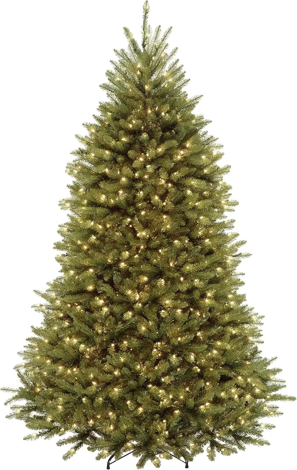 Pre-Lit Artificial Full Christmas Tree, Green, Dunhill Fir, Dual Color Led Lights, Includes Powerconnect And Stand, 7.5 Feet