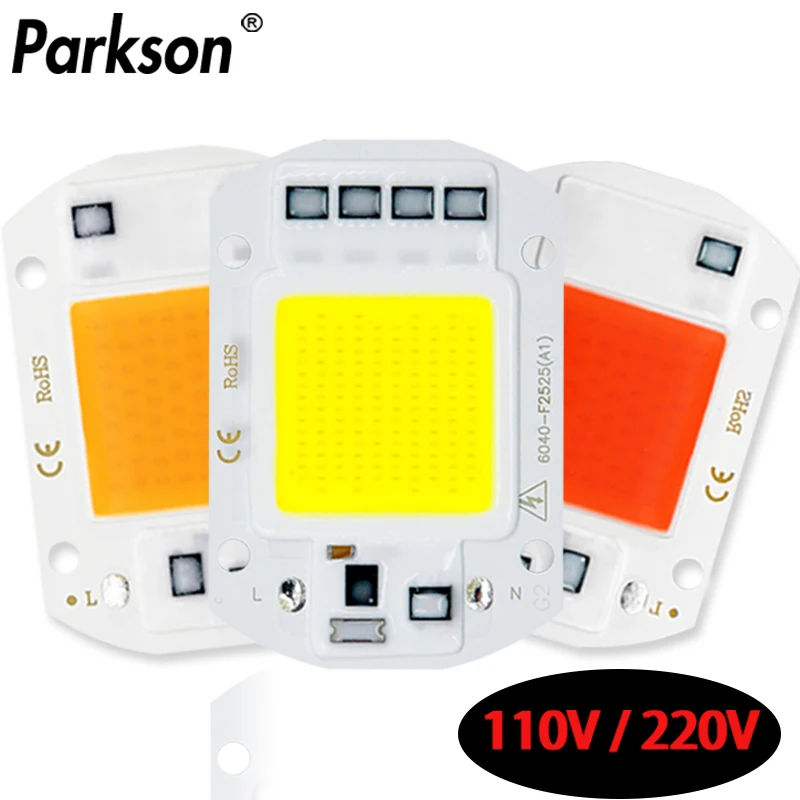 COB LED Chip Diode AC 110V 220V LED Lamp 10W 20W 30W 50W LED Grow Light Box Full Spectrum Plant Light Flood light Bulb Chip Lamp