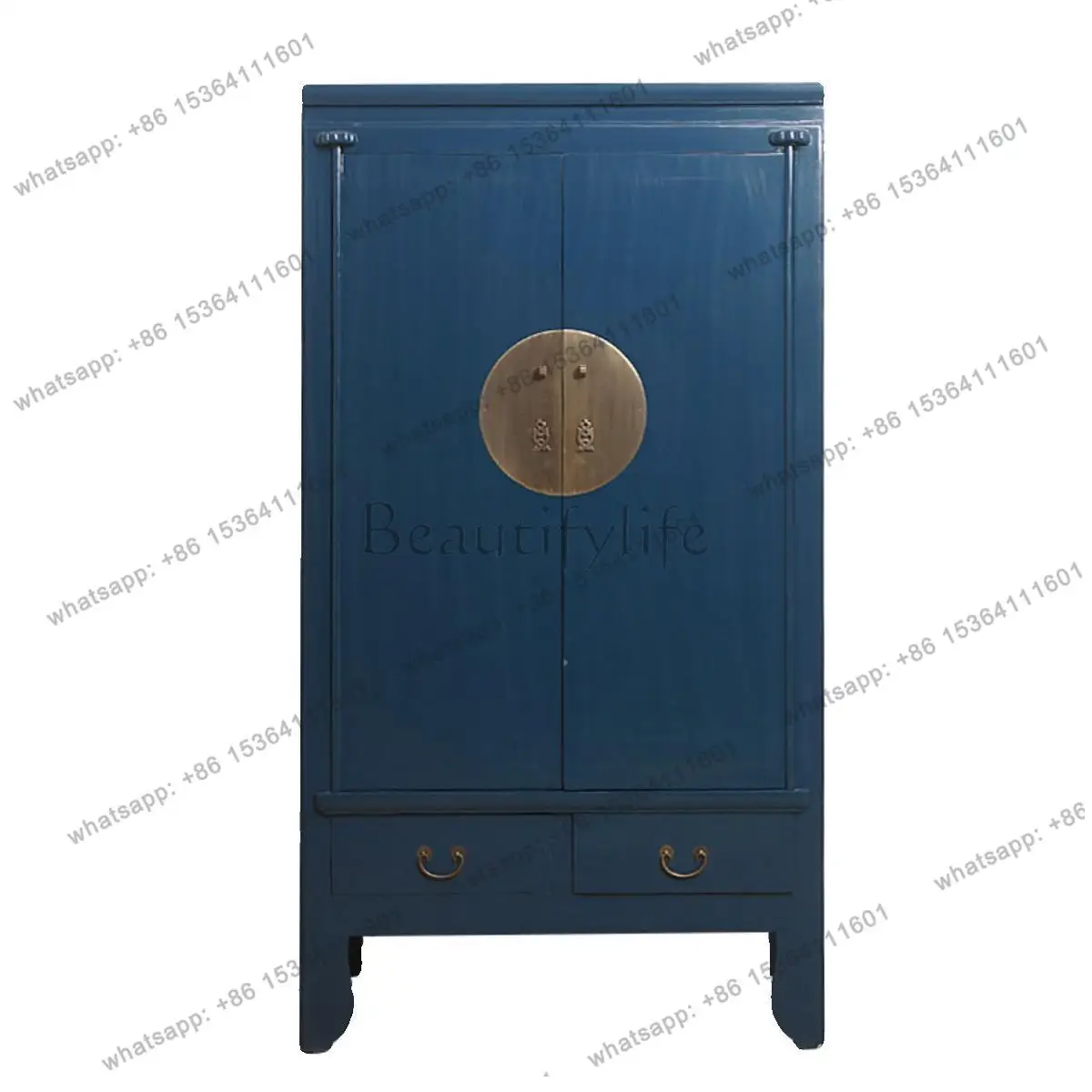 Bedroom retro antique Chinese solid wood wardrobe Ming home storage storage wardrobe
