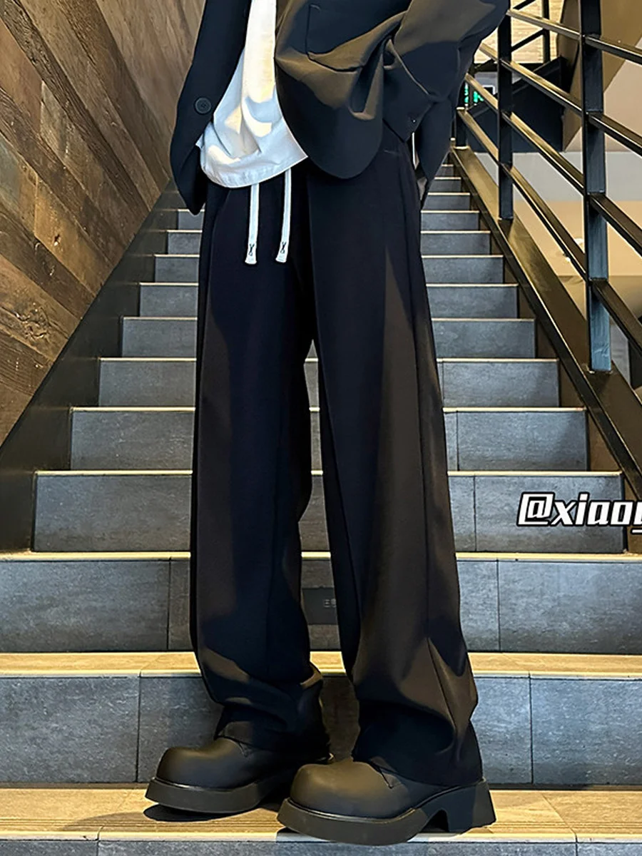 

Мужские летние брюки Bla Ice Silk: модные, свободные, прямые, из тонкой ткани, для повседневной носки, весенне-летняя коллекция