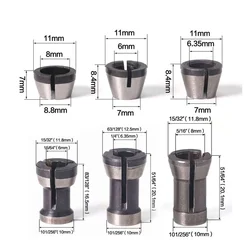 Soporte de adaptadores de herramientas de enrutador de vástago de alta adaptador de precisión, 6mm/6,35mm/8mm, lote de 3 unidades