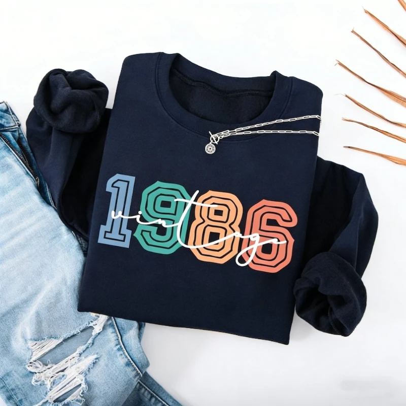 ヴィンテージ 1986 40 歳の誕生日冬ファッションスウェ - Vintage Fashion Retro Outfit のレビューと価格