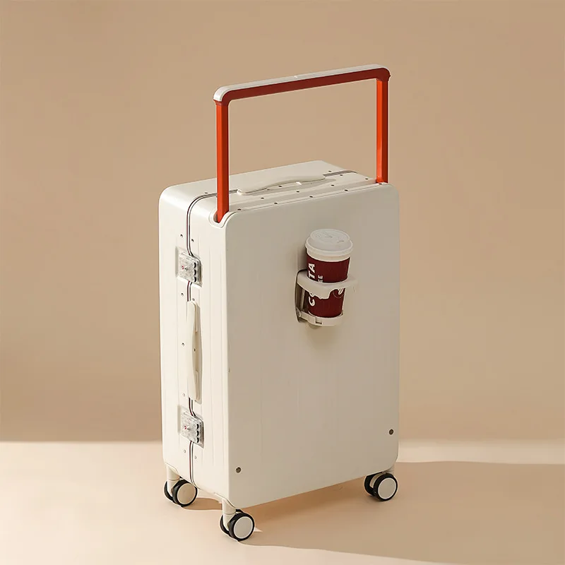 New Wide Handle Suitcase Fashion Quality Trolley Case ABS+PC Luggage Anti-fall 20 inch Boarding Travel Case TSA Lock