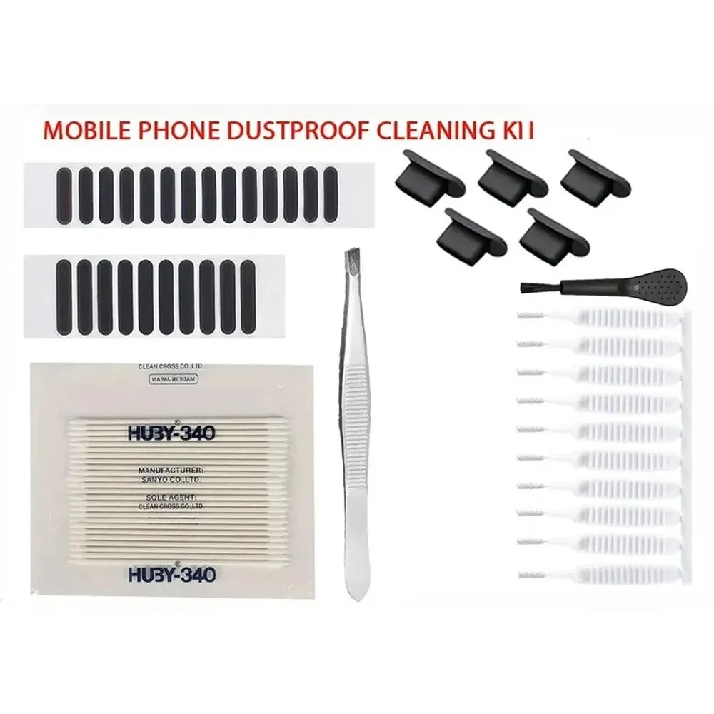 

66PCS Mobile Phone Speaker Charging Port Cleaning Set Dust Plug for iPhone 16 15 14 Earphones Clean Kit Brush for Samsung Xiaomi