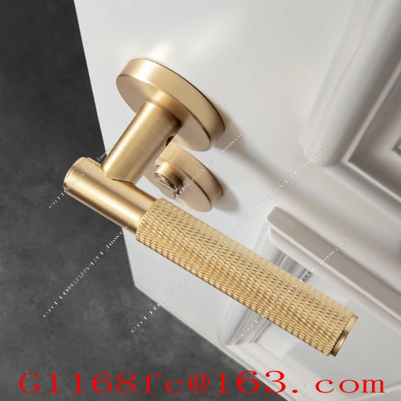 Luxury aluminum alloy bedroom silent split door handle