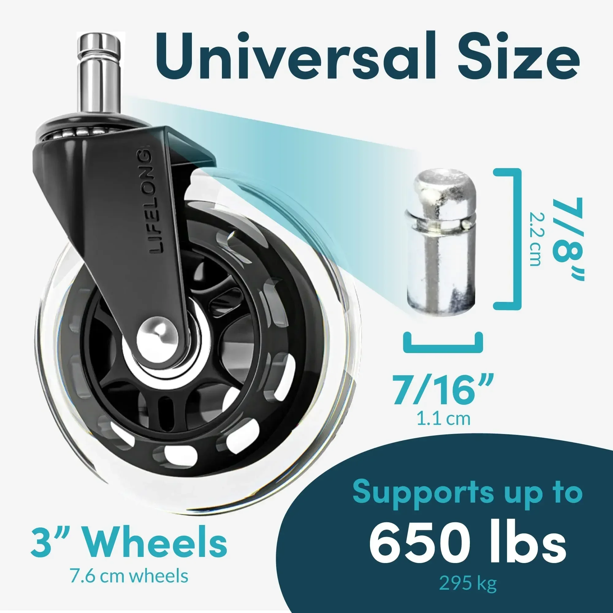 5pcs Universal Baby Crib Wheels Set Colic for Furniture Caster Replacement 3 Inch Rubber 360 Degree Eating Heavy Duty High Chair