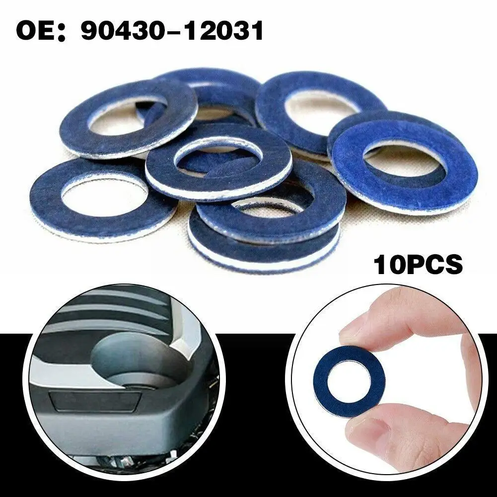 Wiper 10x Car Engine Thread Oil Drain Sump Plug Washer 12mm Hole Seal Car Engine For Toyota Camry Corolla Lexus