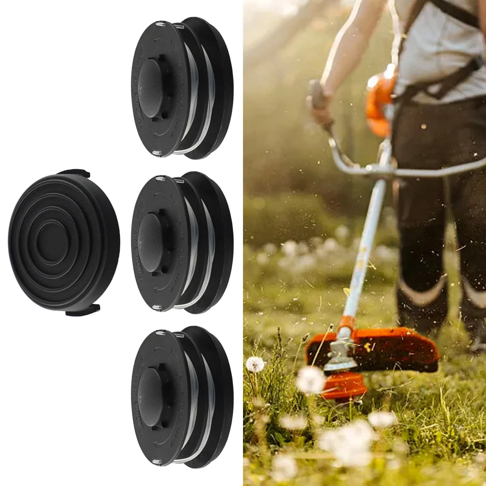 

4pcs For Spool Cover Trimmer Head Suitable For Einhell GC-ET 4530 3405685 CG-ET 4530 RTV 400, RTV 550, RTV 550/1