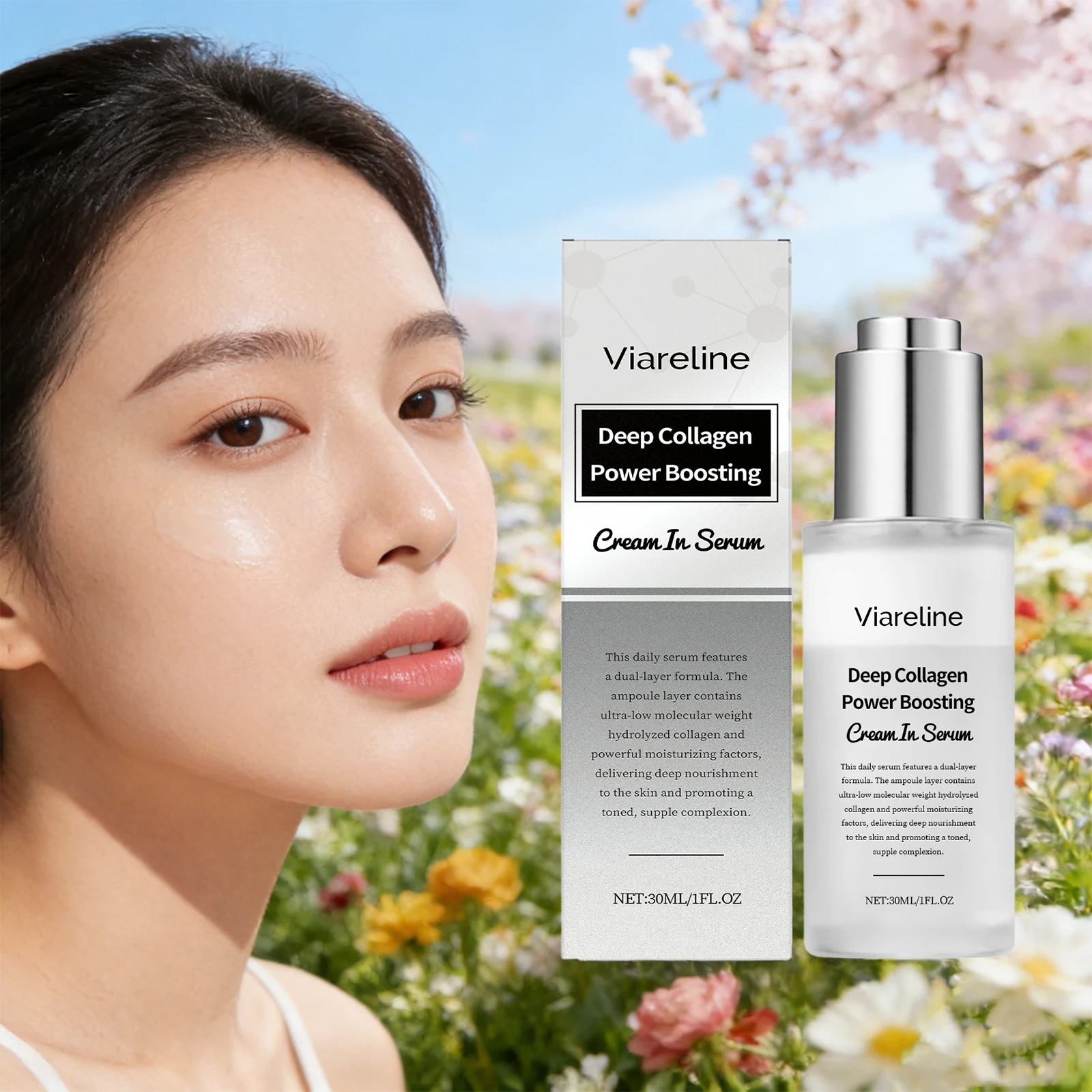 Collagen Facial Serum Skin Rejuvenation Increase Skin Elasticity Firming Lifting Brightening Skin Tone Moisturizing Essence