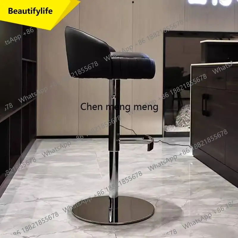 

Барный стул M07 в итальянском стиле класса люкс с металлической спинкой, регулируемый, эргономичный, вращающийся, для клуба