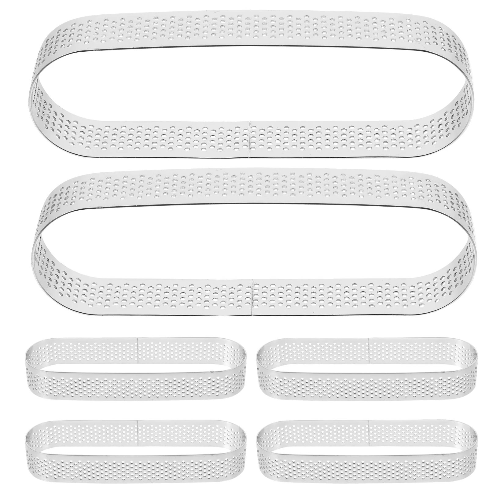 

6 Pcs Stainless Steel Tower Ring Mousse Tart Metal Cake Household Multi-function Baking Tool Reusable