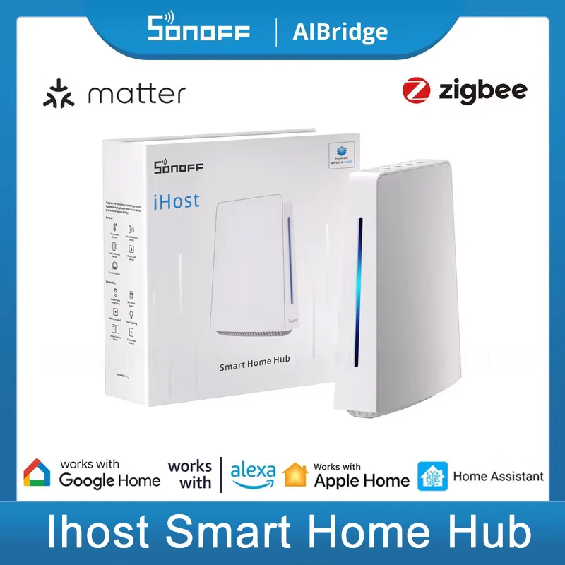 

SONOFF iHost Zigbee 3.0 Hub AIBridge 2 ГБ 4 ГБ WiFi Matter Gateway Смарт-сцены Частный локальный сервер Открытая API Система умного дома