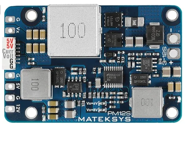 Mateksys Matek Systems Modulo di alimentazione PM12S-3 5V/12V 4A 5-8V/15A BEC per RC Multirotore FPV Racing a lungo raggio