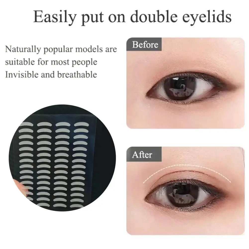 Transparent Grey Beige Big Eyes Invisible Lace Mesh Self-adhesive Makeup Eyelid Double Fiber Tape Sticker Eyelid Patch Eye E8X3