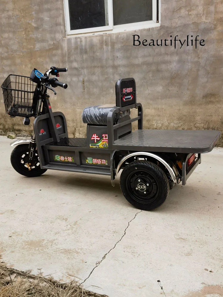 High-Speed Electric Tricycle Battery Scooter Household Agricultural Truck Load Pulling Goods