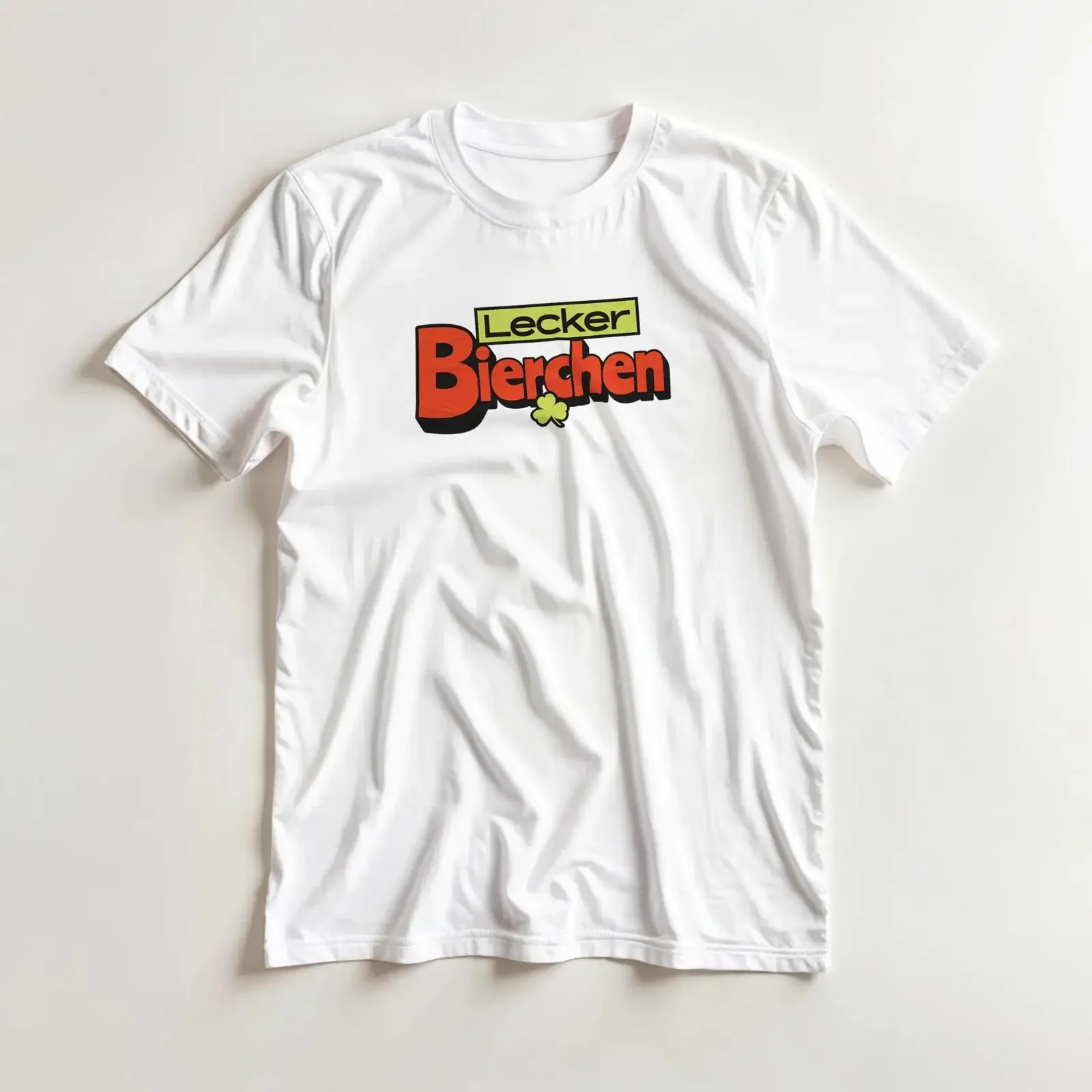 Lecker Bierchen Delicious Beer Funny Slogan T Shirt Clover Print Oktoberfest Garden Party Casual for  vintage Washed Breathable