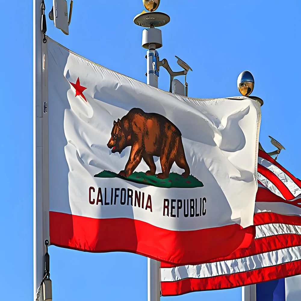 90x150cm California State Flag Polyester Bear Banner Easy-to-Hang for Festivals And Gatherings - Californian Pride Hanging Decor