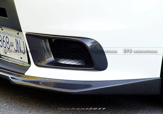 Fit for   Mitsubishi Evolution EVO10 Wing God modified carbon fiber front bumper light frame fog light vent cover