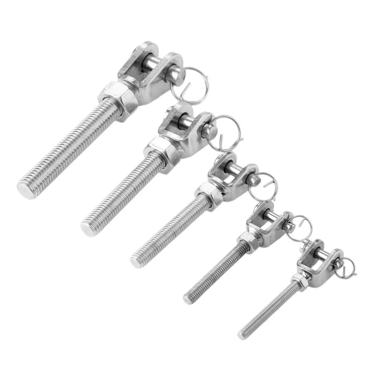 1Pc 304 Stainless Steel Jaw Open Bolt & Nut Replacement Turnbuckle Rigging Screw Parts M5 M6 M8 M10 M12