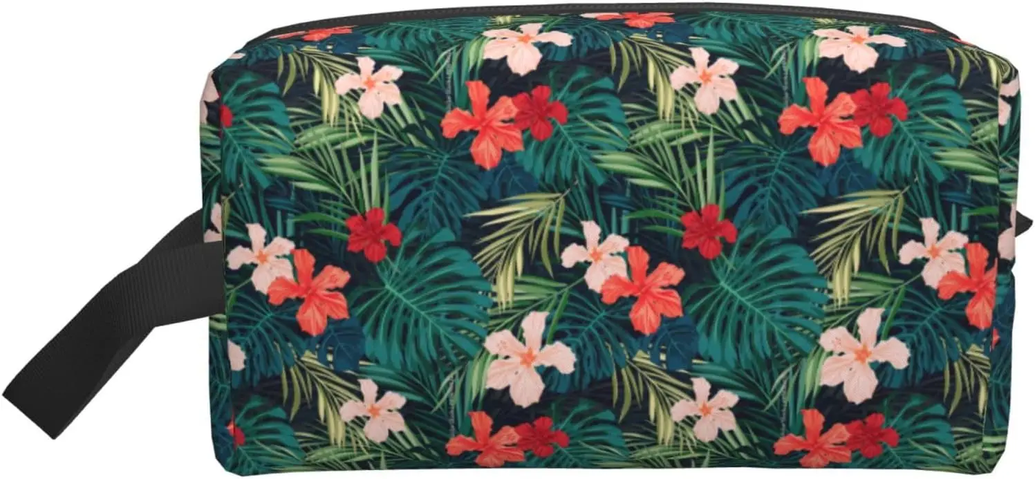 

Summer Hawaiian Print Travel Toiletry Organizer Bag, Cosmetic & Storage Pouch For Travel And Daily Use