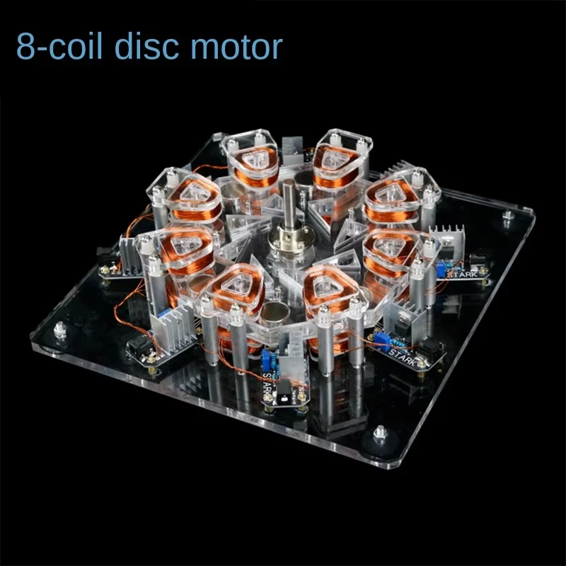 Modelo de Motor de disco de 8 bobinas, Motor de alta potencia, generador sin hierro, modelo pseudo máquina de movimiento perpetuo, regalo, juguetes educativos