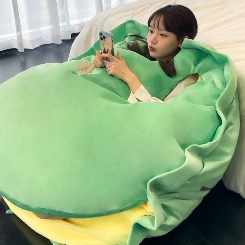 Turtle Shell Pillow Wearable Doll Sleeping Bag Doll Plush Artifact Clothes for People Wearing Large Turtle Shell Mesh Red