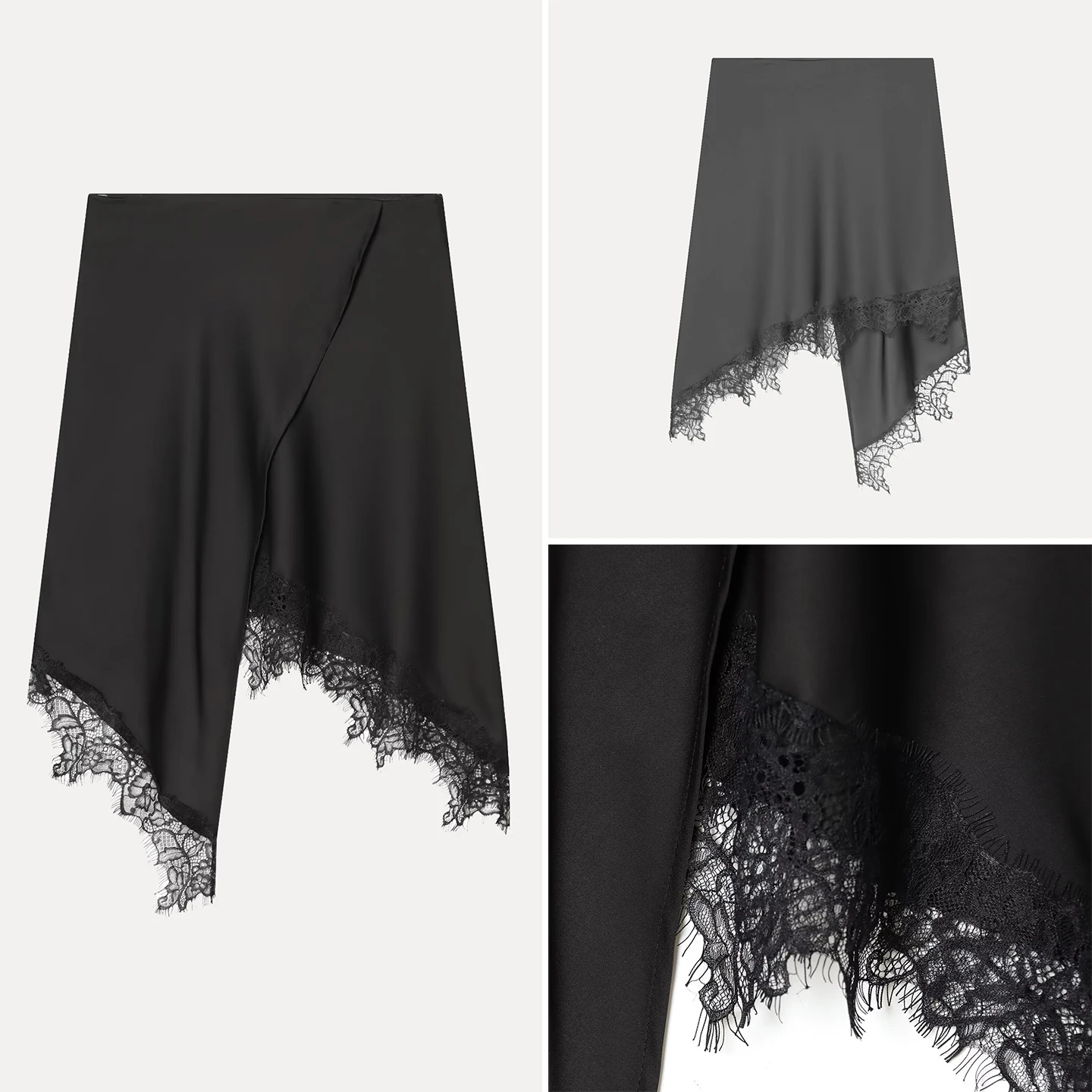 

Асимметричная юбка Ele с вставками для женщин, Зима 2025, Модная универсальная модель с низкой талией, для повседневной носки, бренд Z