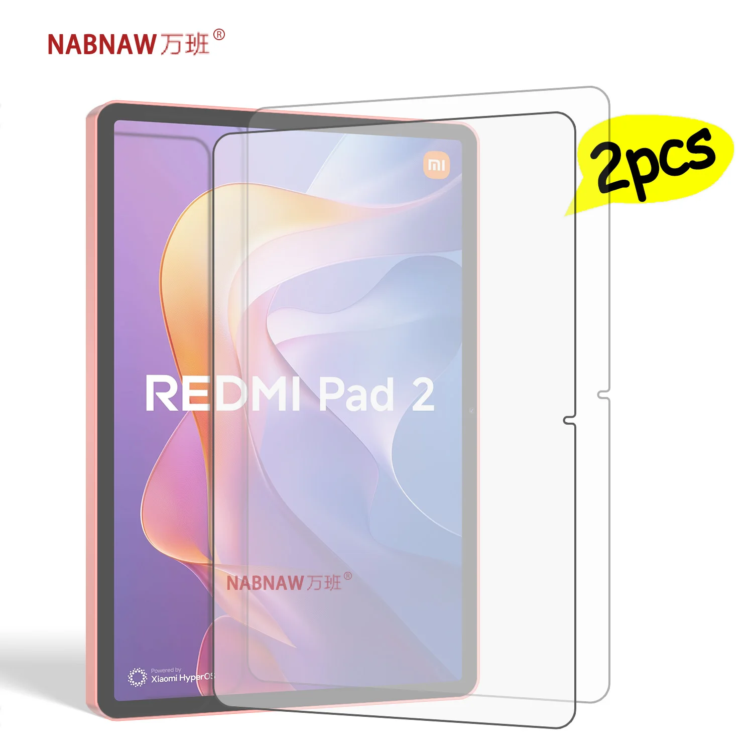 2 Pieces Full HD Tempered Glass Film Screen Protector For Xiaomi Redmi Pad 2 11 Anti Scratch Oil-Coating Tablet Protective Cover