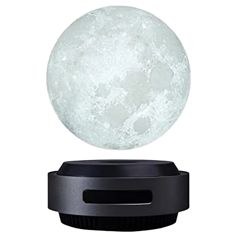 Intelligent Magnetic Levitation Lifting Moonlight Light Three-Color Luminous Rotating Bedside Lamp Home Decoration Night Light