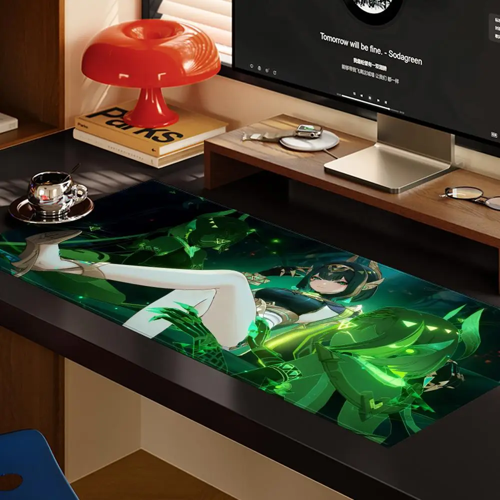Genshin Impact Nefer Mouse Pad XXL Computer Accessories Large Keyboard Laptop Table Pad The New