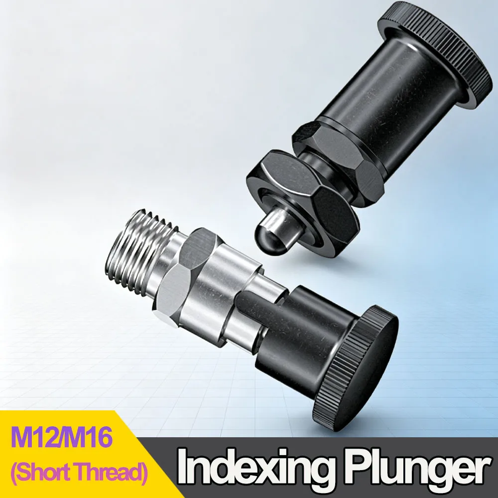 Knob Indexing Plunger Short Thread Full Metal Spring Locating Pin Self Reset Self Locking Positioning Index Plunger