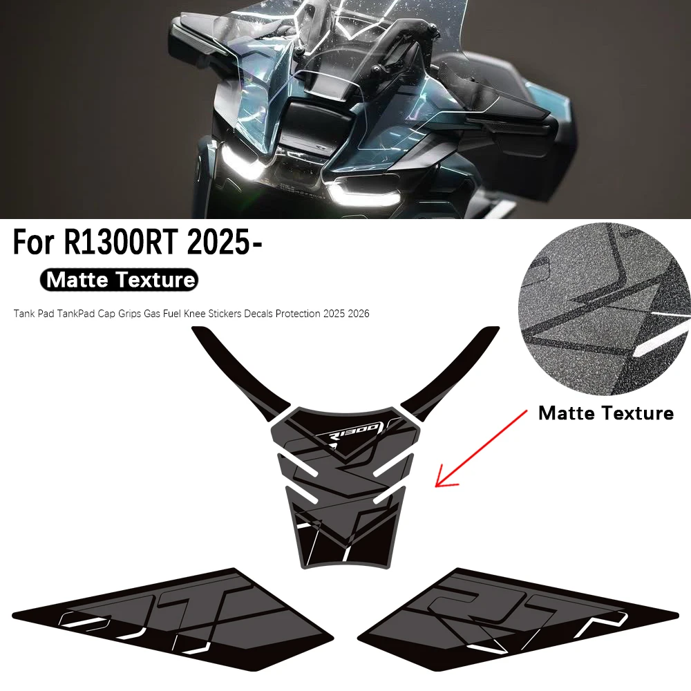 Motorcycle For R1300RT R 1300 RT Accessories Tank Pad TankPad Cap Grips Gas Fuel Knee Stickers Decals Protection 2025-2026