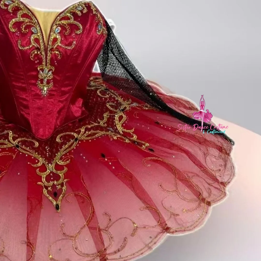 New high-end private custom adult children professional red Esmirada Peach Cup GDC Competition ballet TUTU dress costume