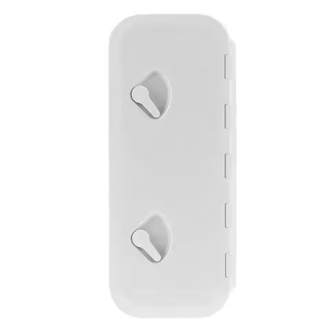 Deck Access Hatch Inspection Cover 180° Hinged Lid, Anti UV, with Lock, 24 x 9.5in (White) - for Marine Boat - Marine Accessory