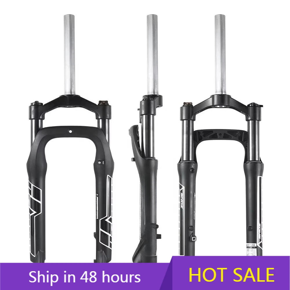 

POWER LEAP 20 26 Inch Snow Beach Bike Spring Mechanical Front Fork 4.0 Fat Tire Travel 110MM Beach Bicycle Suspension Front Fork