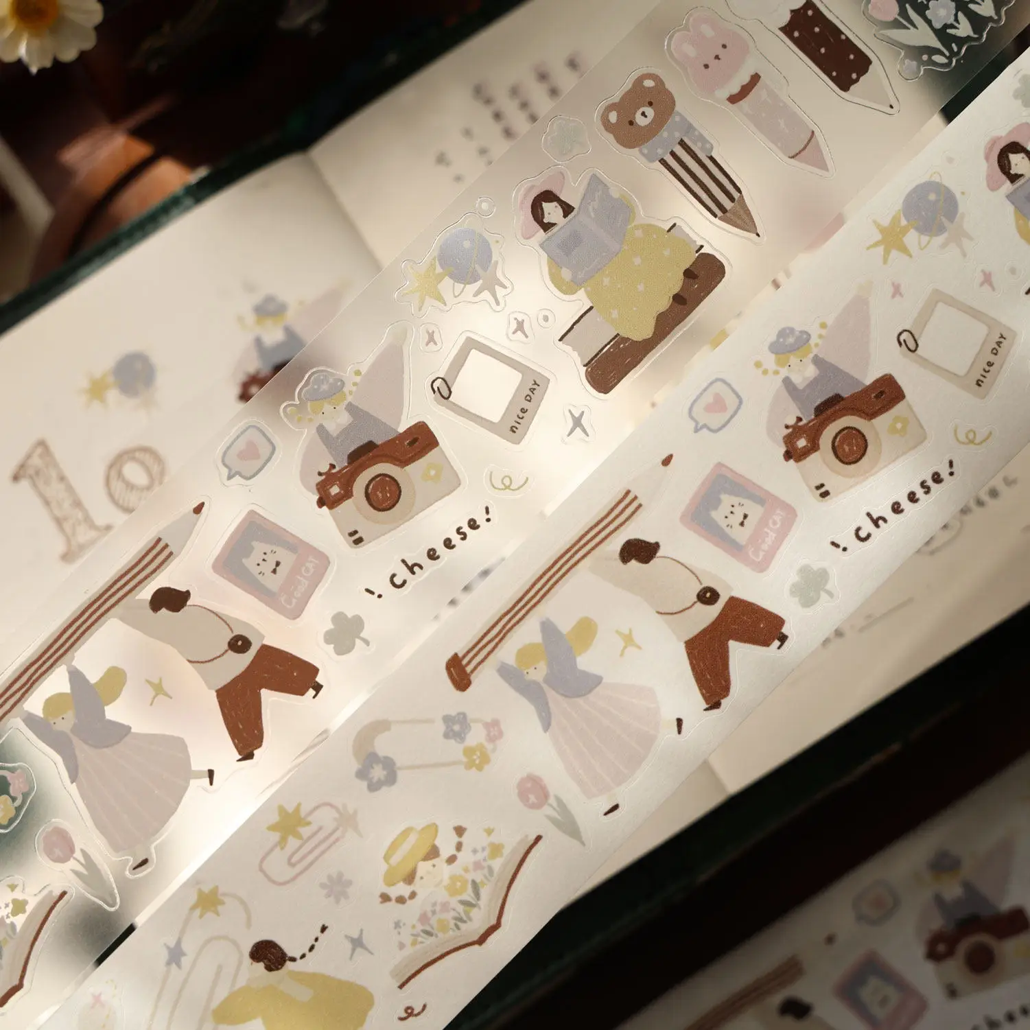 Salt Journal Scrapbook Diy Project Material [Stationery Planet] PETwashi Pet Tape Roll Maste Die Cutting Sticker