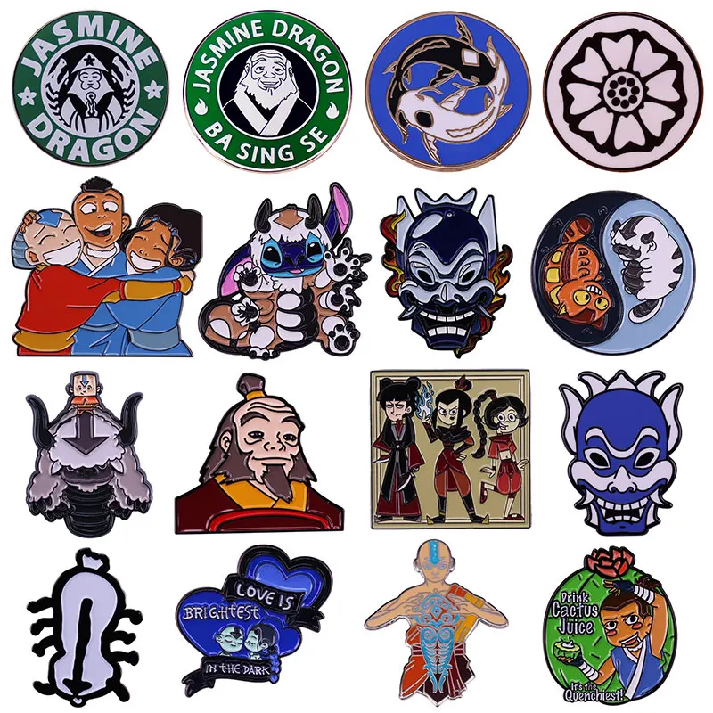 The last Airbender Enamel Pins Cartoon Anime The son of Air Metal Brooch Badge Fashion Jewellery Backpack Accessory Gifts