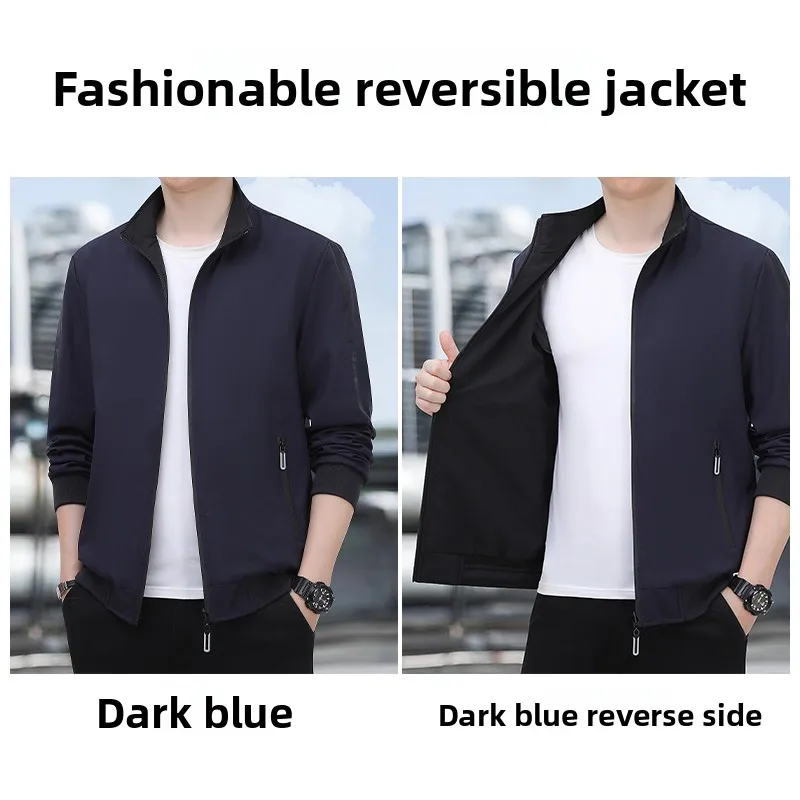 Giacca spessa double face di alta qualità per il tempo libero all'aperto da uomo per gli sport invernali autunnali che corrono una comoda giacca alla moda