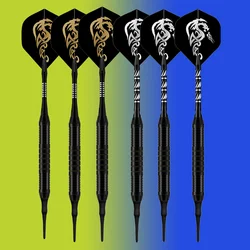 3pcs Plastic Soft Tip Darts Set 18G Electronic Dartboard Darts with Exquisite Carved Aluminum Pole Indoor f Decompression Toys
