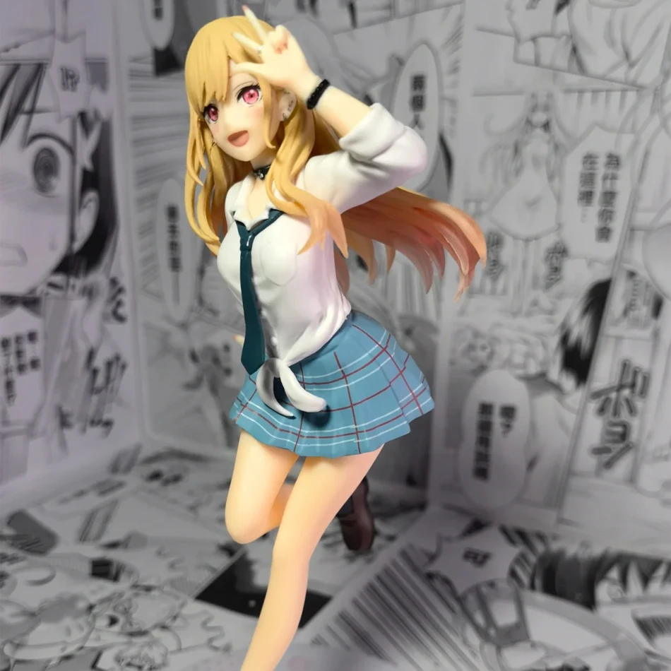 18 سنتيمتر بلدي اللباس حبيبي أنيمي الشكل الأسود خادمة الزي كيتاجاوا مارين عمل الشكل Shizuku كورو تمثال جمع لعبة مجسمة #4