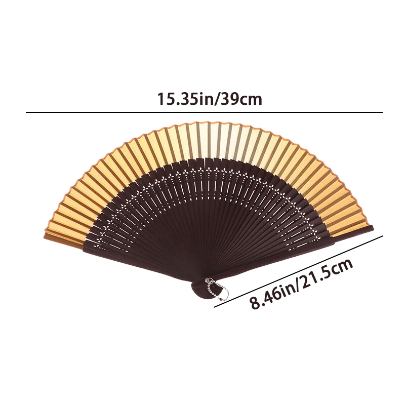 Carved Bamboo Folding Fan Wedding Hand Fan Fragrant Party Prop Chinese Bamboo Fan Vintage Hollow Antiquity Folding Fans