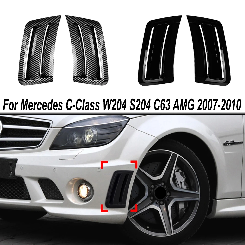 

For Mercedes C-Class W204 S204 C63 AMG 2007-2010 Front Bumper Cover Wind Knife Fog Lamp Trim Blade Trim Light Car Accessories