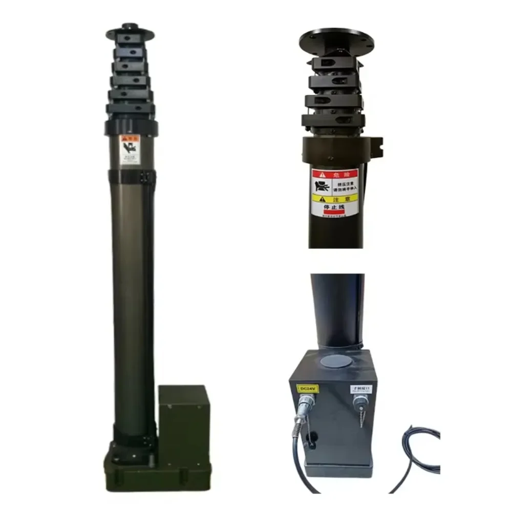 9.84ft Aluminum Lift Tower 3m Radio Antenna Motorized Mast Payload 50kg Vehicle-mounted Pole